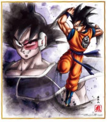 DRAGON BALL - SHIKISHI ART - série 6 - Numéro 08 - GOKU/THALES