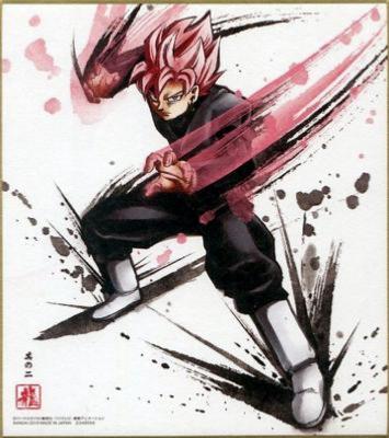 DRAGON BALL - SHIKISHI ART - série 2 - BLACK GOKU ROSE - Numéro 2